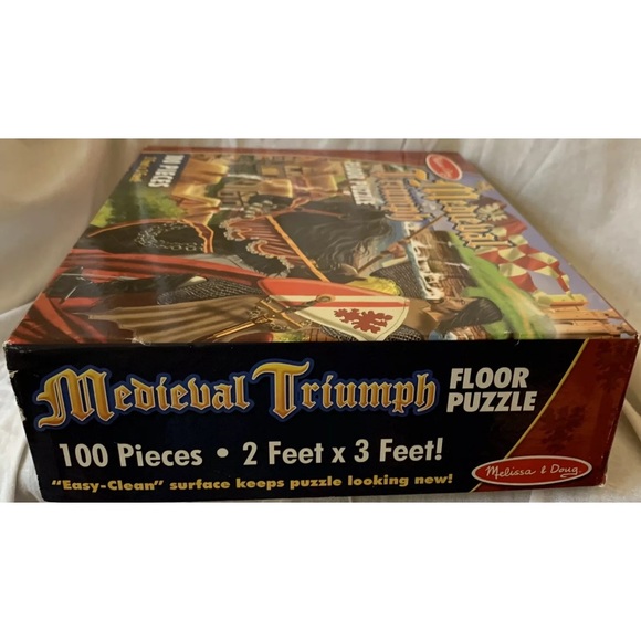 Melissa & Doug Medieval Triumph 4426Floor Puzzle 100 Piece Knight Village Horse - Picture 4 of 7